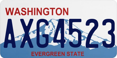 WA license plate AXG4523