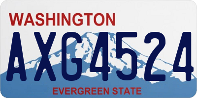 WA license plate AXG4524