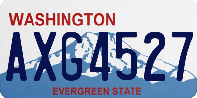 WA license plate AXG4527