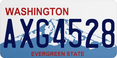 WA license plate AXG4528