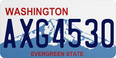 WA license plate AXG4530