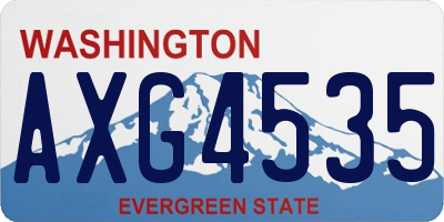 WA license plate AXG4535