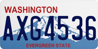 WA license plate AXG4536