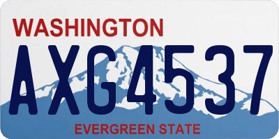 WA license plate AXG4537