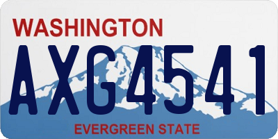 WA license plate AXG4541