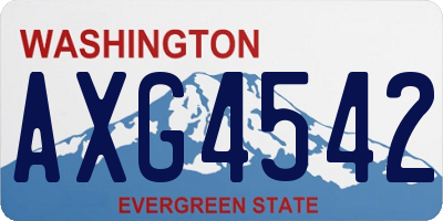 WA license plate AXG4542