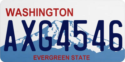 WA license plate AXG4546