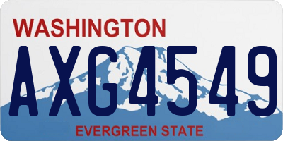 WA license plate AXG4549