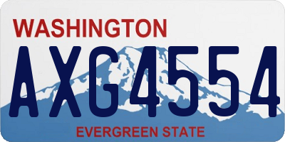 WA license plate AXG4554