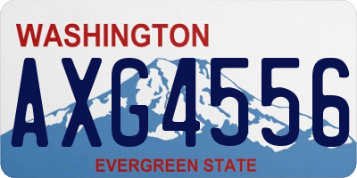 WA license plate AXG4556