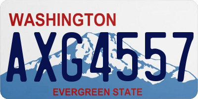 WA license plate AXG4557