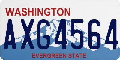 WA license plate AXG4564