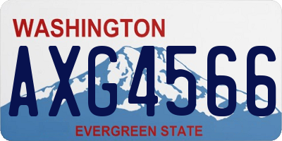 WA license plate AXG4566