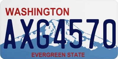 WA license plate AXG4570