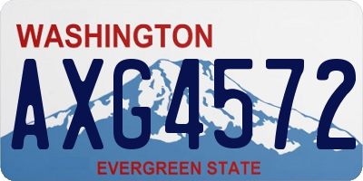 WA license plate AXG4572
