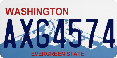 WA license plate AXG4574