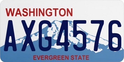 WA license plate AXG4576