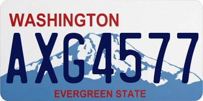 WA license plate AXG4577