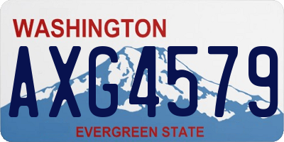 WA license plate AXG4579