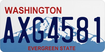 WA license plate AXG4581