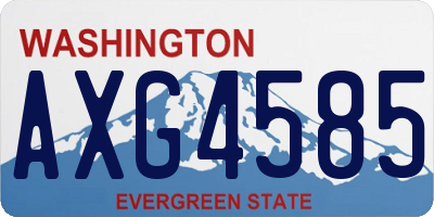 WA license plate AXG4585