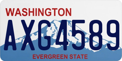 WA license plate AXG4589