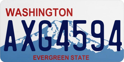 WA license plate AXG4594