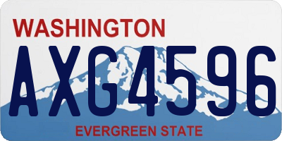 WA license plate AXG4596