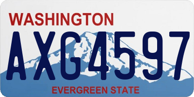 WA license plate AXG4597