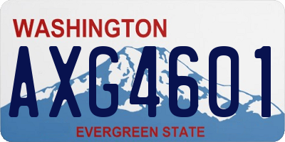 WA license plate AXG4601