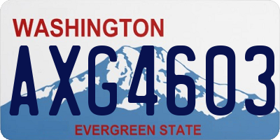 WA license plate AXG4603