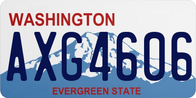 WA license plate AXG4606