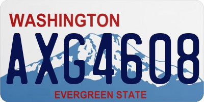 WA license plate AXG4608