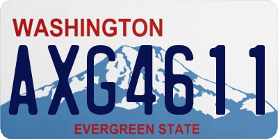 WA license plate AXG4611