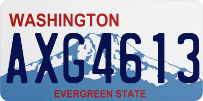 WA license plate AXG4613