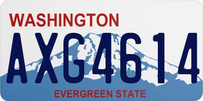WA license plate AXG4614
