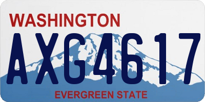 WA license plate AXG4617