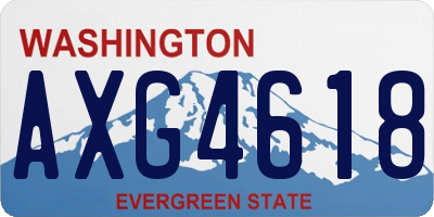 WA license plate AXG4618