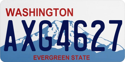 WA license plate AXG4627