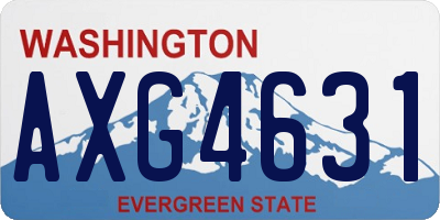 WA license plate AXG4631