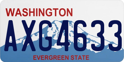 WA license plate AXG4633
