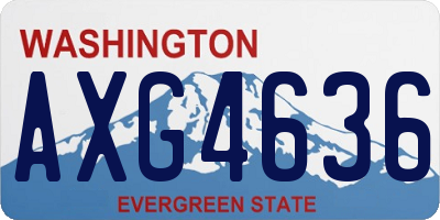 WA license plate AXG4636