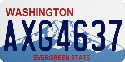 WA license plate AXG4637