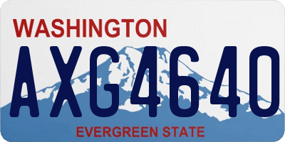 WA license plate AXG4640