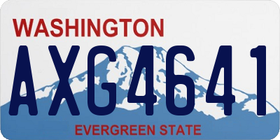 WA license plate AXG4641