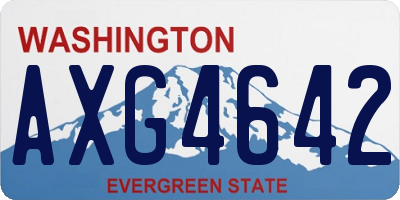 WA license plate AXG4642