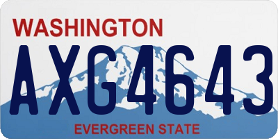 WA license plate AXG4643