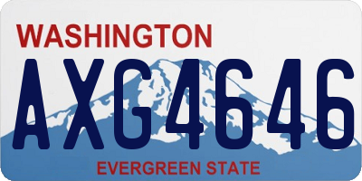 WA license plate AXG4646