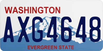 WA license plate AXG4648