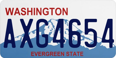WA license plate AXG4654